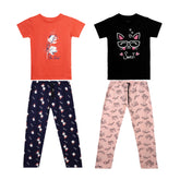H&H Girls Pyjamas Combo - ORANGE & BLACK
