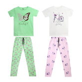 H&H Girls Pyjamas Combo - SKY BLUE & WHITE