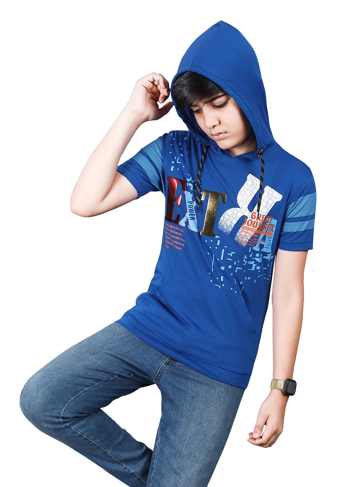 H&H Kids Hoodie T-shirt Royal Blue (KHC003)