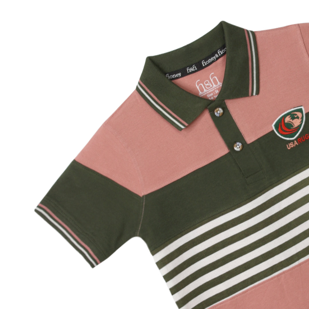 H&H Kids Polo T-shirt Olive Green Yellow (KHC012)