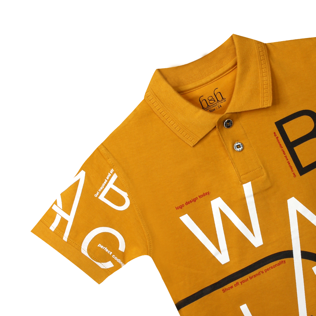H&H Kids Polo T-shirt Royal Yellow (KHC001)