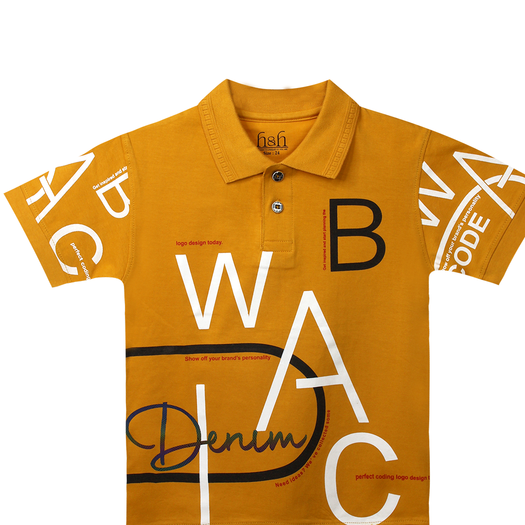 H&H Kids Polo T-shirt Royal Yellow (KHC001)