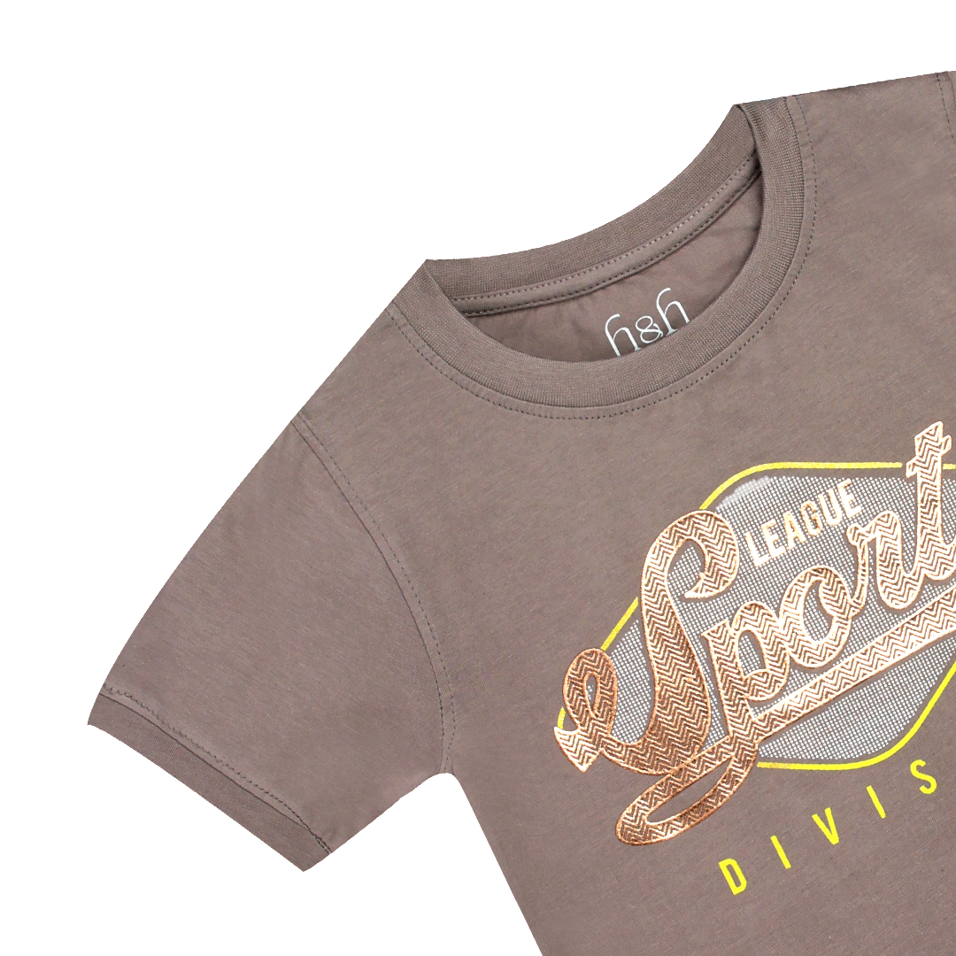 H&H Round Neck T-Shirt Chocolate Brown (KHC006)