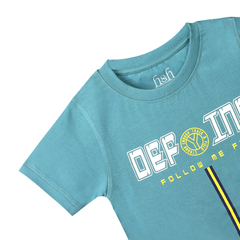 H&H Round Neck T-Shirt Cyan Blue (KHC006)