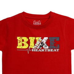 H&H Round Neck T-Shirt Half sleeve Red  (KHC009)