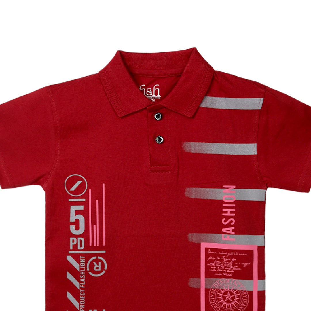 H&H Kids Polo T-Shirt Red (KHC004)
