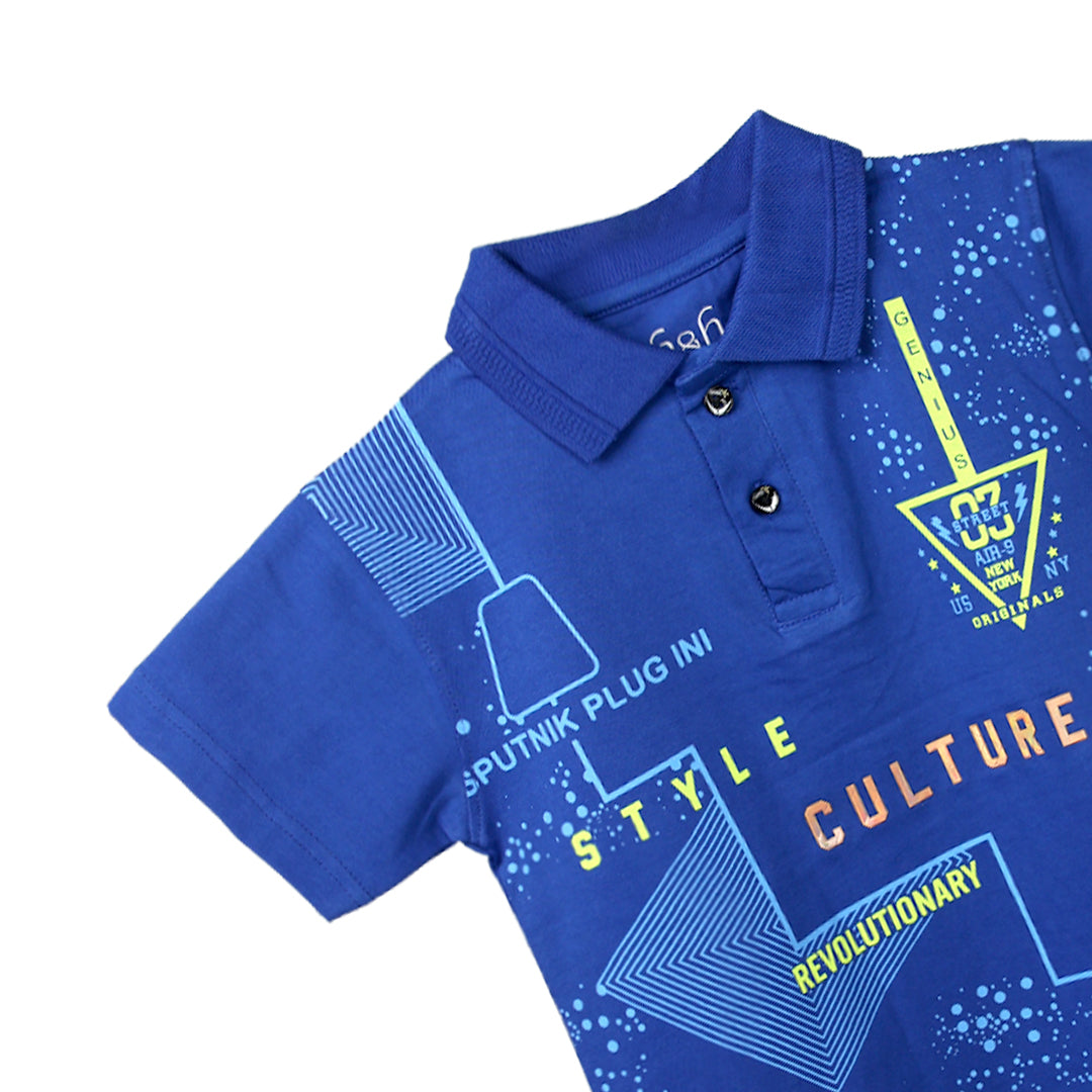 H&H Kids Polo T-Shirt Royal Blue (KHC004)