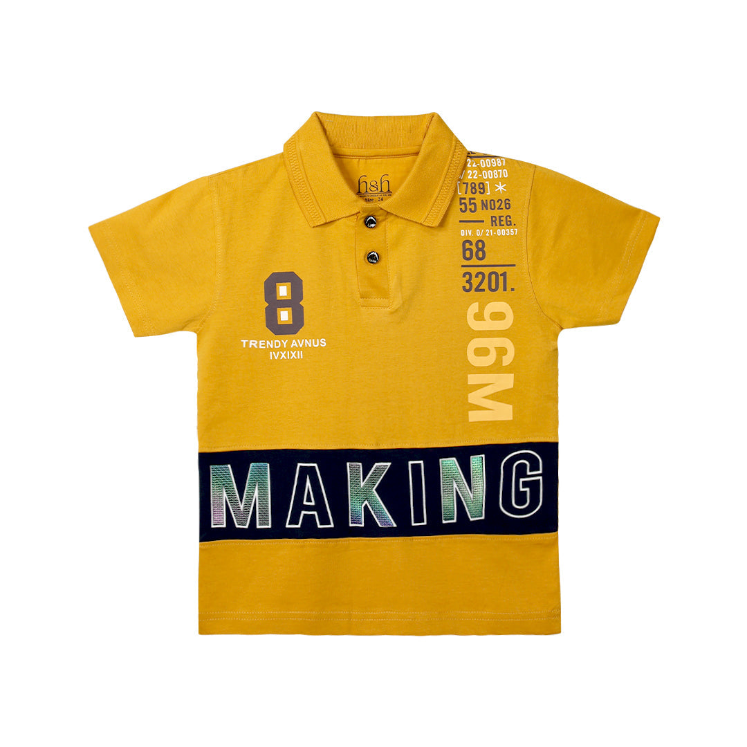 H&H Kids Polo T-Shirt Yellow (KHC004)