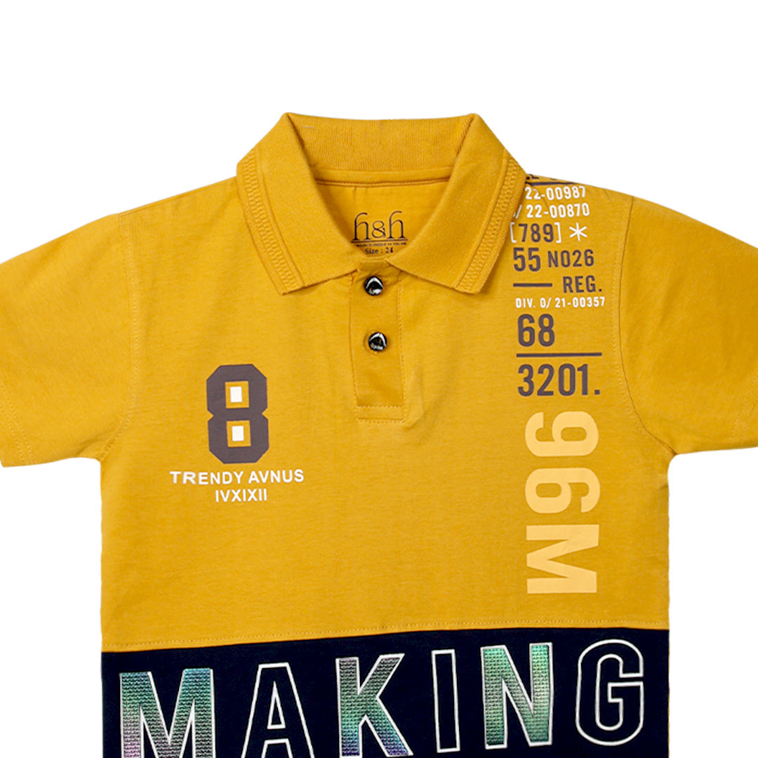 H&H Kids Polo T-Shirt Yellow (KHC004)