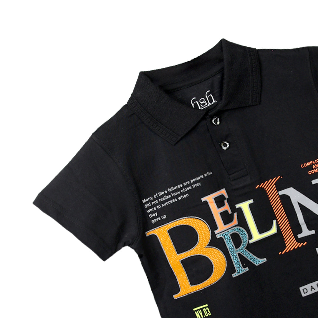 H&H Kids Polo T-shirt Black (KHC004)