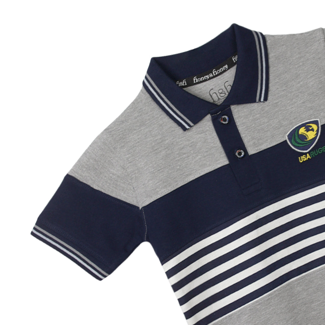 H&H Kids Polo T-shirt Grey Navy (KHC012)