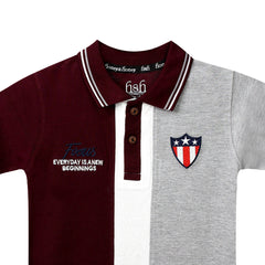 H&H Kids Polo T-shirt Maroon Grey (KHC010)