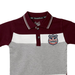 H&H Kids Polo T-shirt Maroon Grey (KHC011)