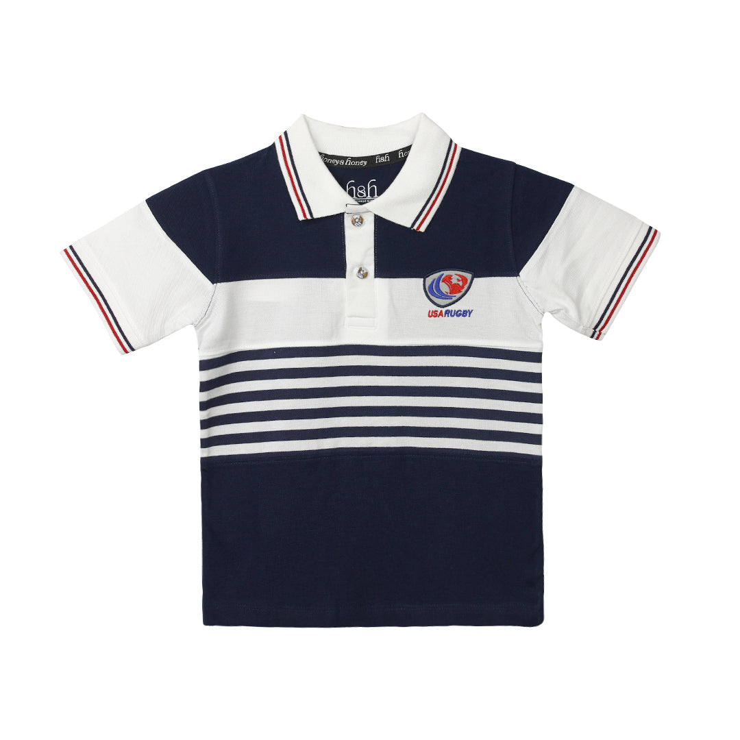 H&H Kids Polo T-shirt Navy White (KHC012)