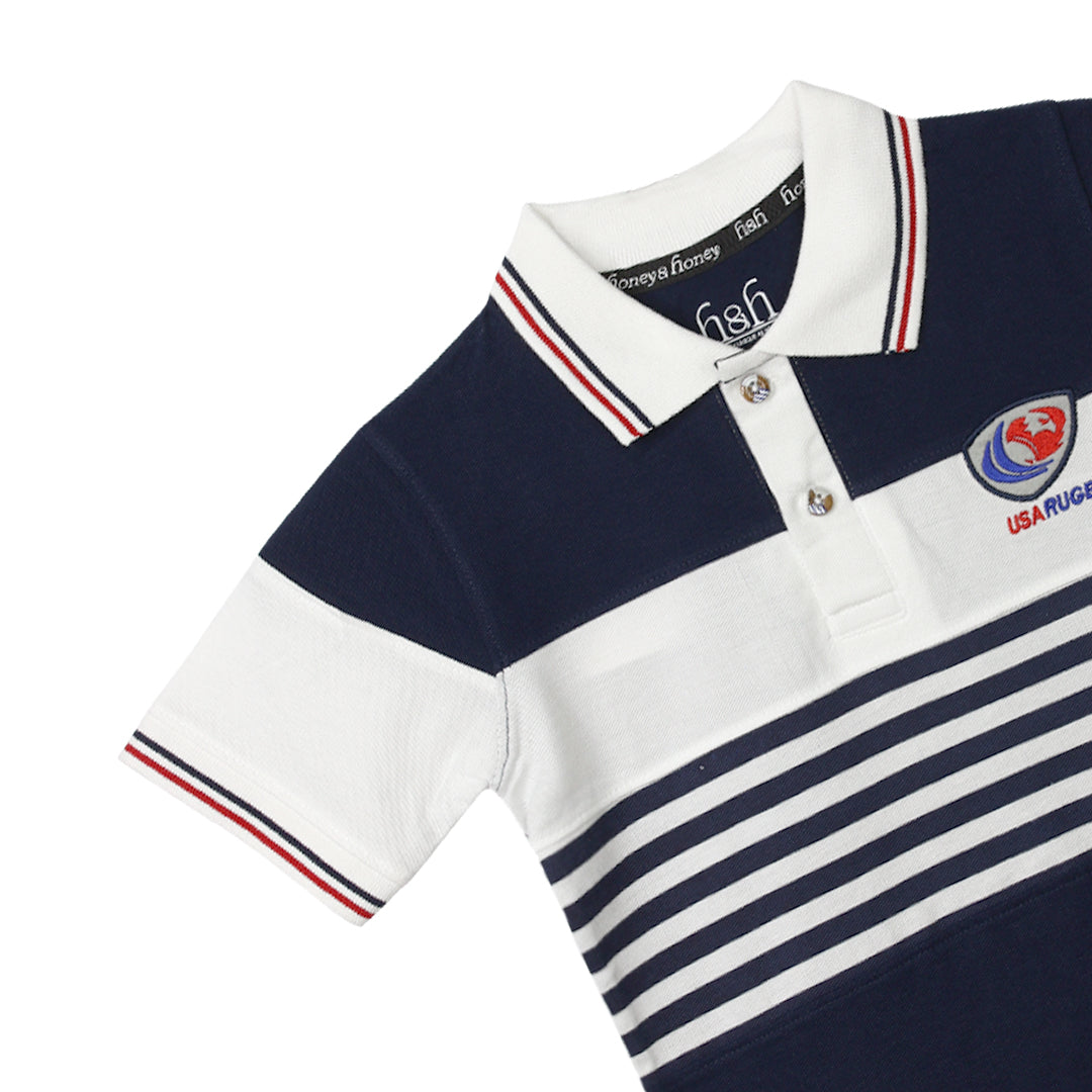 H&H Kids Polo T-shirt Navy White (KHC012)