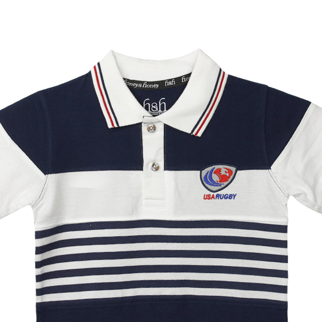 H&H Kids Polo T-shirt Navy White (KHC012)