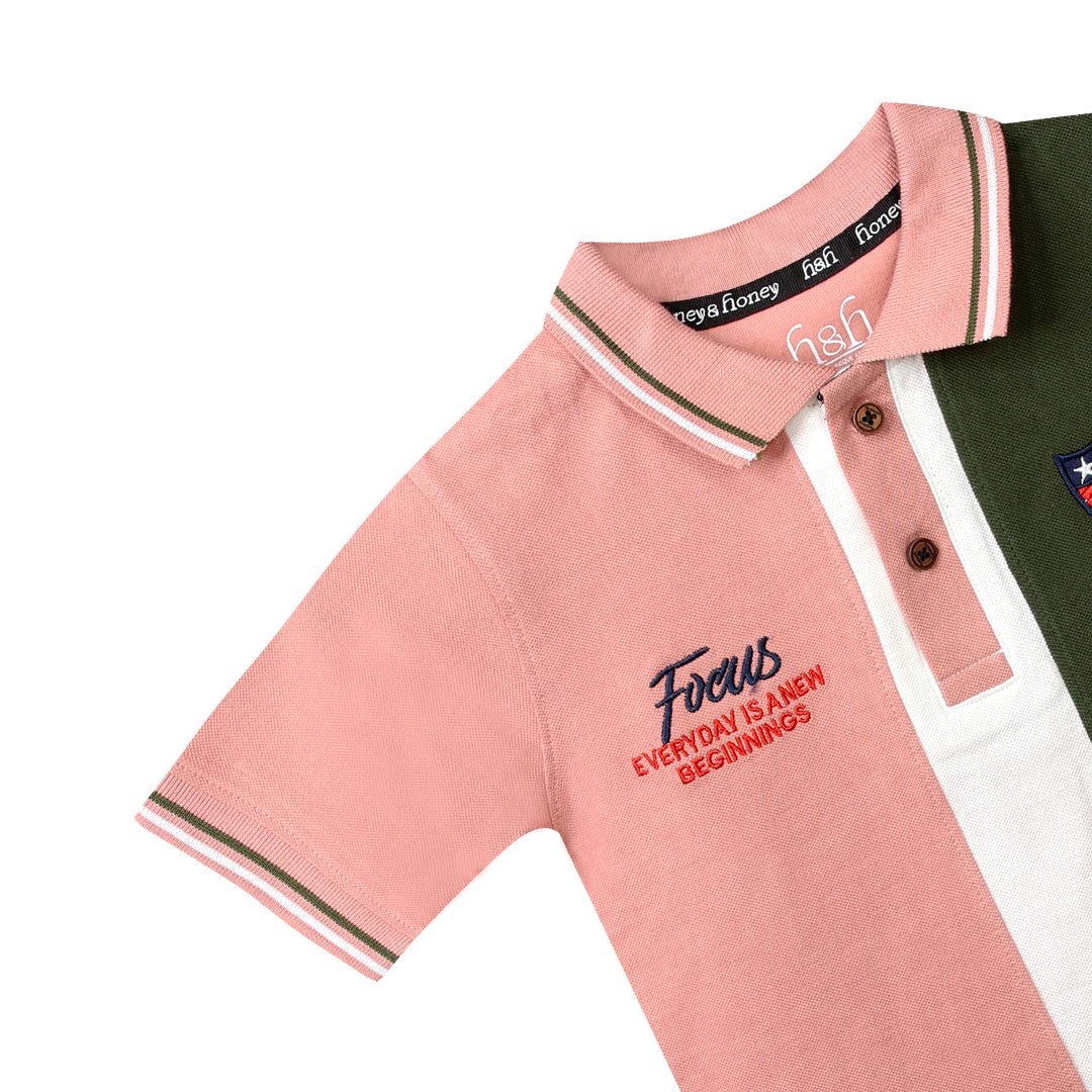 H&H Kids Polo T-shirt Onion Pink Olive Green (KHC010)