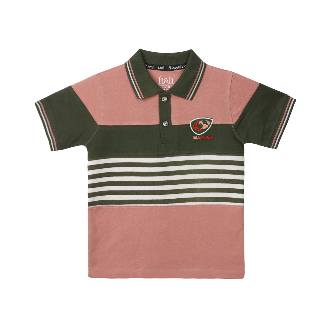 H&H Kids Polo T-shirt Onion Pink Olive Green (KHC012)