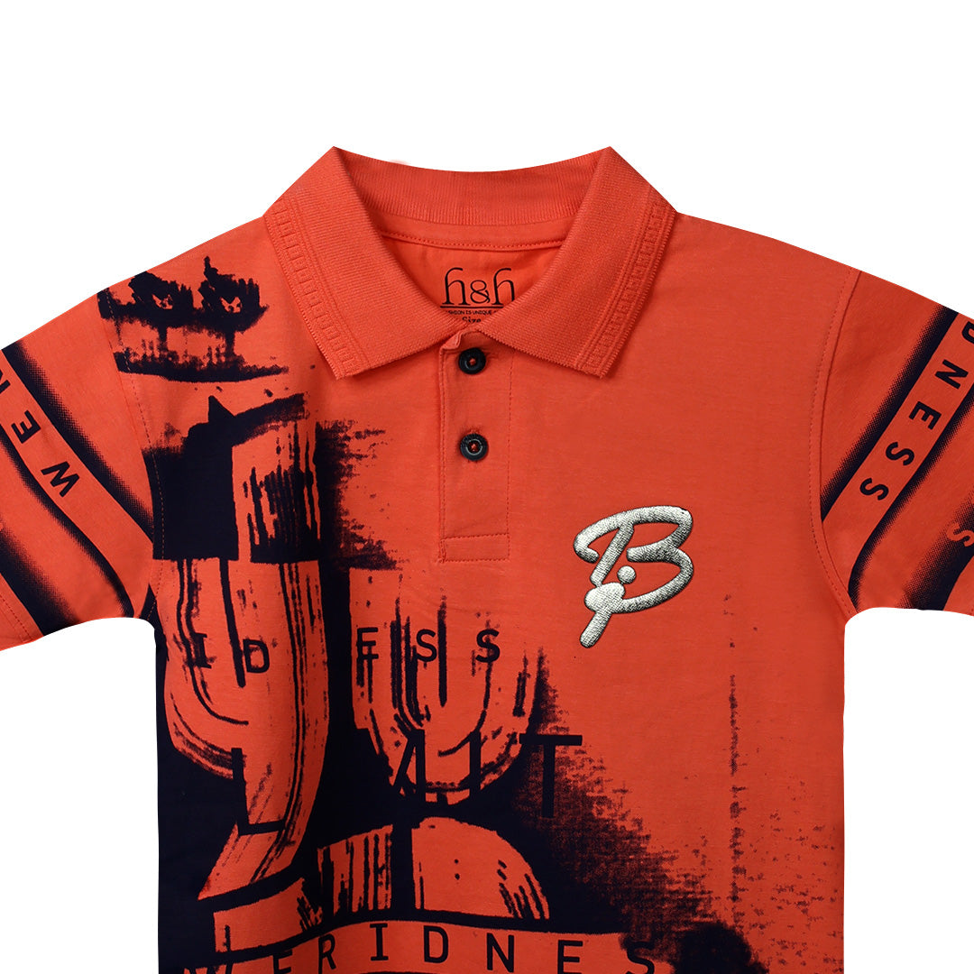 H&H Kids Polo T-shirt Orange (KHC001)