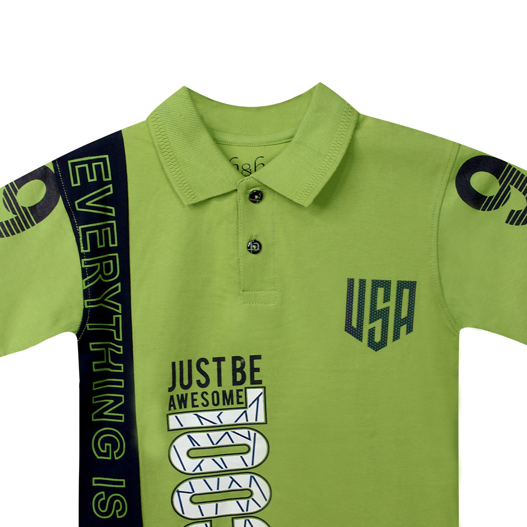 H&H Kids Polo T-shirt Parrot Green (KHC001)