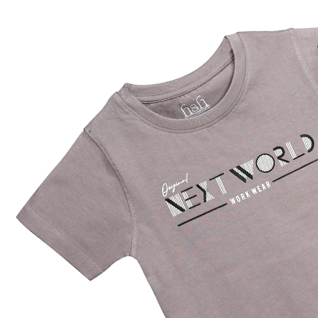 H&H Round Neck T-Shirt Half sleeve Chocolate (KHC009)