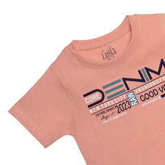 H&H Round Neck T-Shirt Half sleeve Pink (KHC009)
