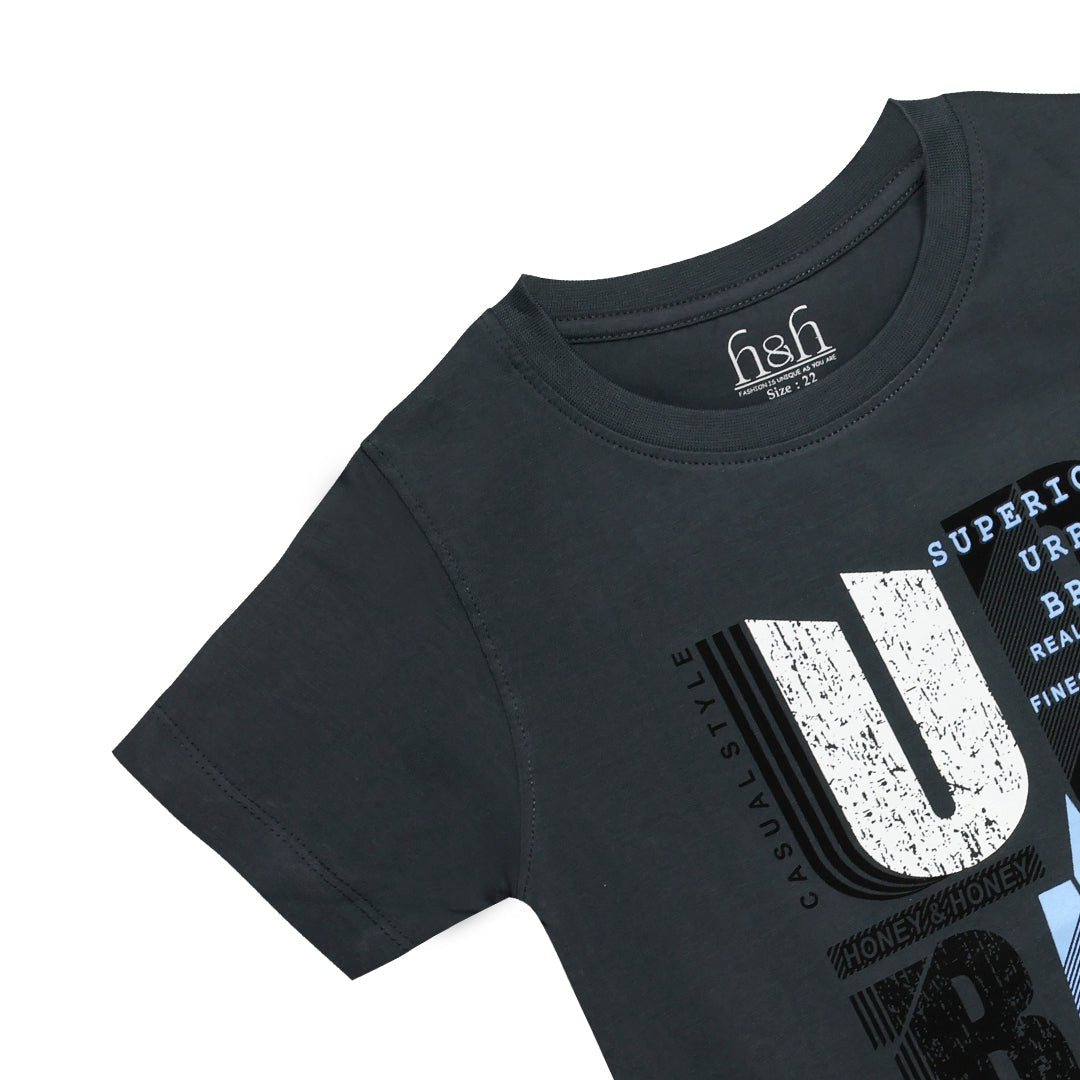 H&H Round Neck T-Shirt Half sleeve Steel Grey (KHC009)