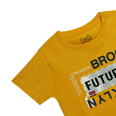 H&H Round Neck T-Shirt Half sleeve Steel Yellow (KHC009)