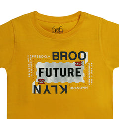 H&H Round Neck T-Shirt Half sleeve Steel Yellow (KHC009)
