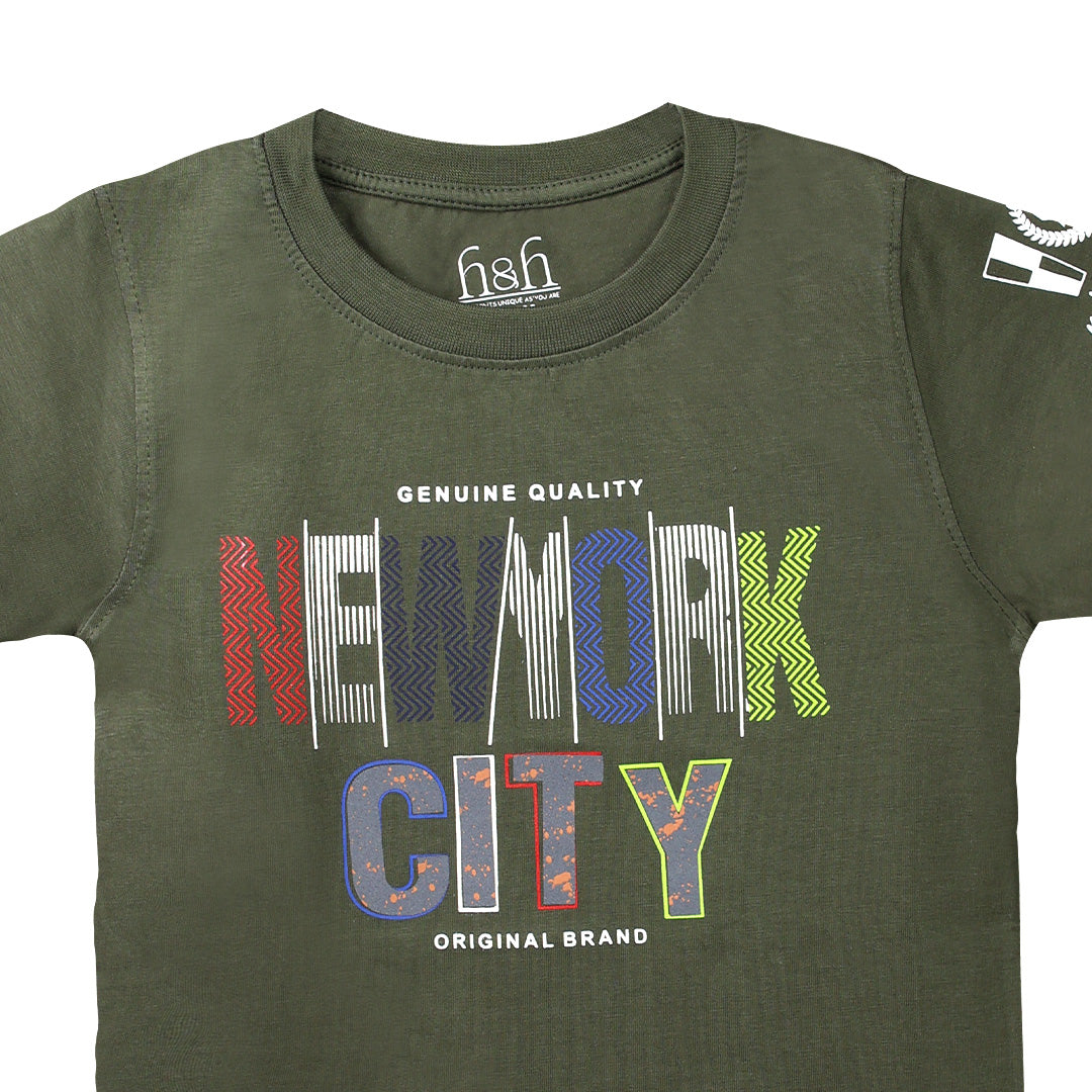 H&H Round Neck T-Shirt Military Green (KHC006)