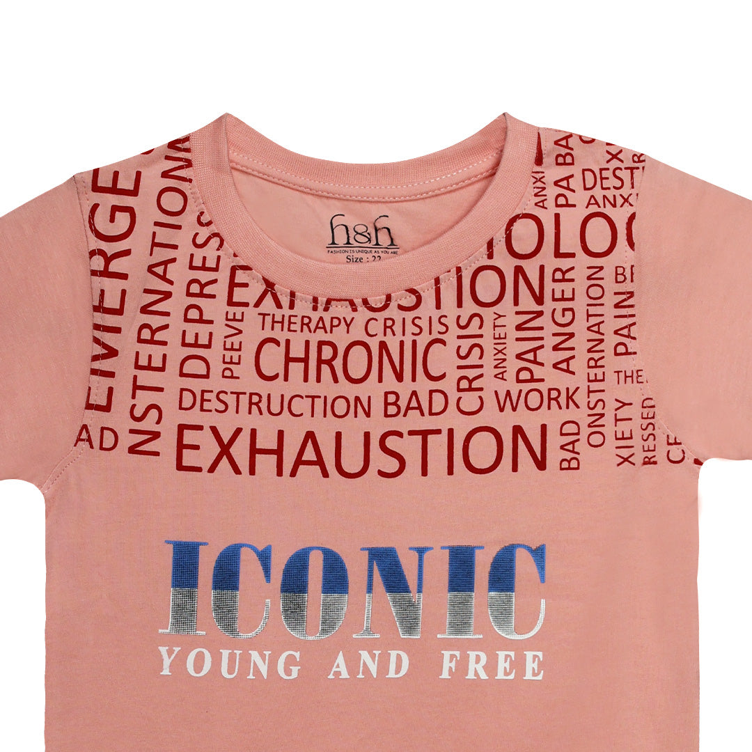 H&H Round Neck T-Shirt Pink (KHC006)