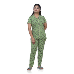 Women's Lounge Wear Wit Collar Set