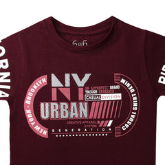 H&H Round Neck T-Shirt Maroon (KHC006)