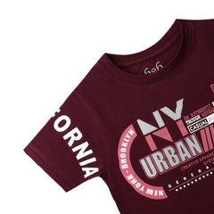 H&H Round Neck T-Shirt Maroon (KHC006)